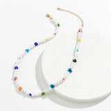 Y2K Colorful Acrylic Flower Choker Necklace