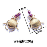 Baroque Statement Metal Choker Necklace With Insect Leaf Stone Pearls