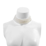 Multilayer Pearl Choker Necklace Wedding Party Jewelry