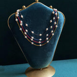 Baroque Pearl Choker Necklace with Rope Chain Boho Beach