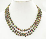 Crystal & Baroque Pearl 3-Layer Wedding Necklace