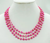 Crystal & Baroque Pearl 3-Layer Wedding Necklace
