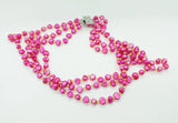 Crystal & Baroque Pearl 3-Layer Wedding Necklace