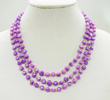 Crystal & Baroque Pearl 3-Layer Wedding Necklace