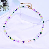 Chalcedony Necklace Freshwater Pearl Choker Jewelry