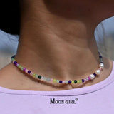 Chalcedony Necklace Freshwater Pearl Choker Jewelry