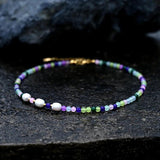 Chalcedony Necklace Freshwater Pearl Choker Jewelry