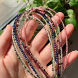 Mini Crystal Stone Necklace Short Collar Tiny Strand Natural Gems Choker