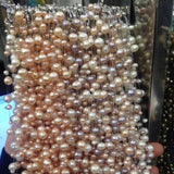 3-Layer Natural Freshwater Pearl Necklace for Women - Different Colors