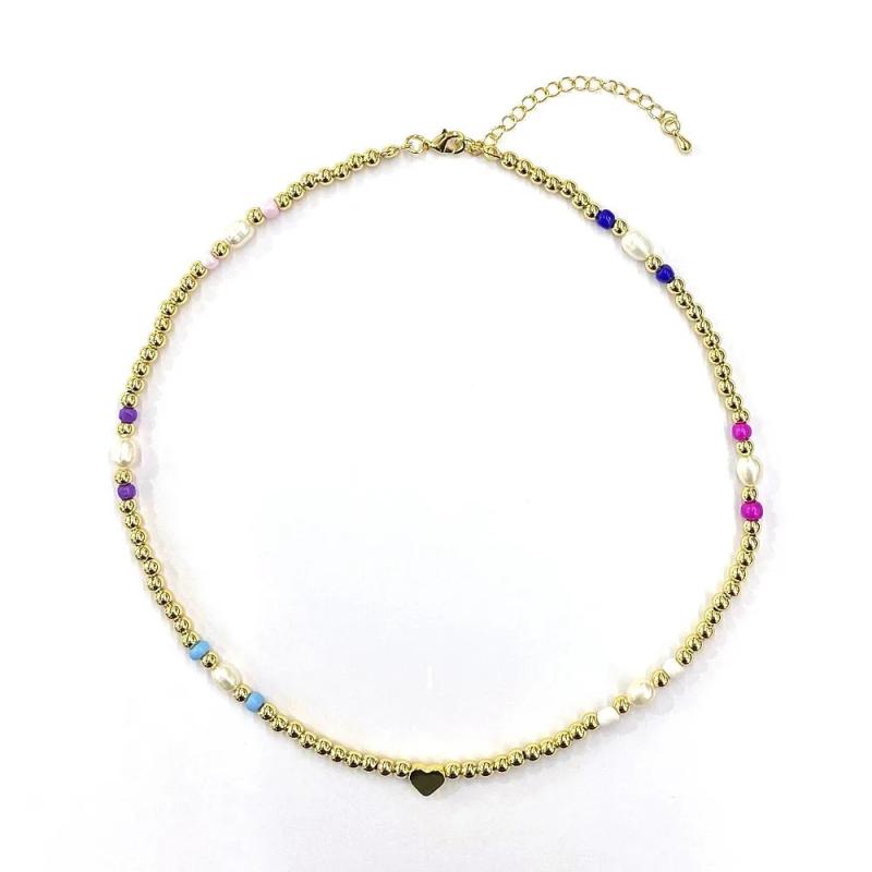 Natural Shell Star Beaded Necklace Women Ins Fahsoin Choker Pearl Necklace