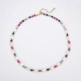 Natural Shell Star Beaded Necklace Women Ins Fahsoin Choker Pearl Necklace