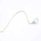 Aqua Chalcedony Necklace - Elegant Gemstone Jewelry