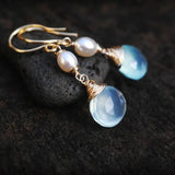 Aqua Chalcedony Necklace - Elegant Gemstone Jewelry