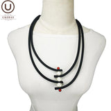 Pearl Necklace Rubber Jewelry Gothic Choker Necklace Party Clothes Match