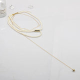 Pearl Multilayer Necklace Sweater Chain Jewelry Accessories