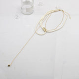 Pearl Multilayer Necklace Sweater Chain Jewelry Accessories