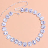 Stonefans Green Crystal Choker Necklace for Women