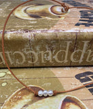 Fresh Water Pearl Leather Necklace Wedding Jewelry