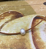 Fresh Water Pearl Leather Necklace Wedding Jewelry