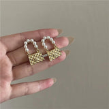 French Hand Woven Leather Rope Chain Bow Necklace