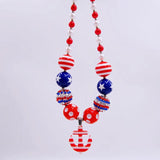 Girls Pearl Necklace Chunky Bubblegum Anchor Charm Necklace