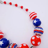 Girls Pearl Necklace Chunky Bubblegum Anchor Charm Necklace