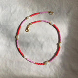 Bohemian Natural Pearl Short Necklace Colorful Beads Creative Stitching Jewelry