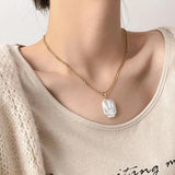 Vintage Pearl Necklace Heart Pendant Metal Collar