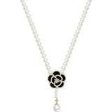 Camellia Pearl Necklace Small Fresh Sweet Flower Collarbone Chain
