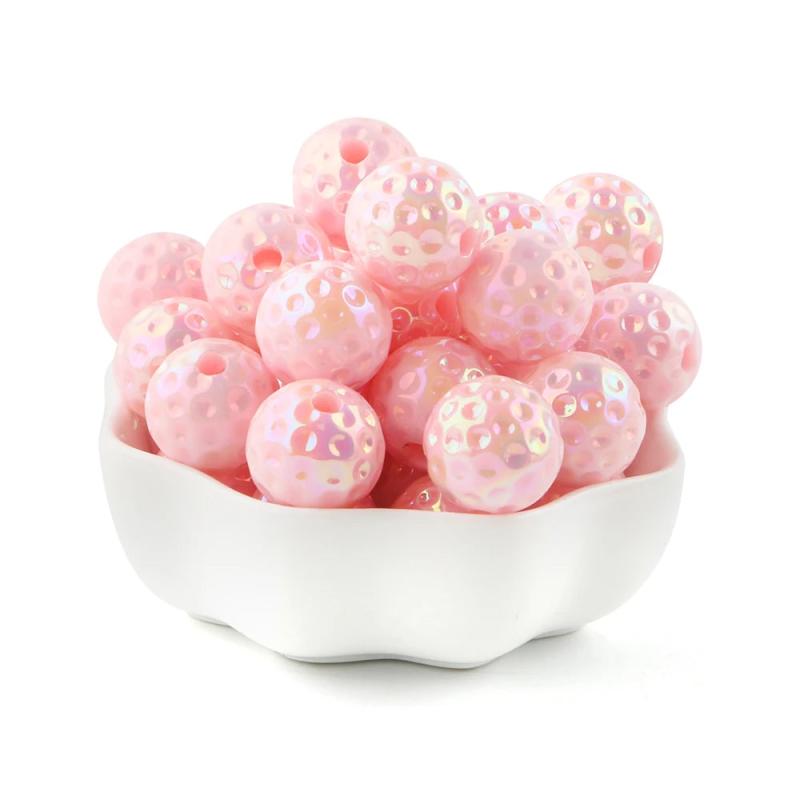15/20mm Golf Ball Beads Pearl Round Acrylic Jewelry Making DIY Pacifier Chain