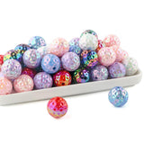 15/20mm Golf Ball Beads Pearl Round Acrylic Jewelry Making DIY Pacifier Chain