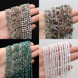 Gem Multicolor Agate Apatite Faceted Loose Beads for Jewelry Making