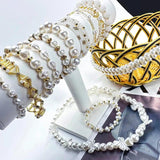 2045Pcs Pearl Plated CCB Beads Kits Heart Bow Beads for Jewelry Making