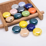 15mm Smooth Ceramics Spacer Beads for Jewelry Making DIY