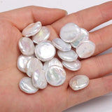 Freshwater Pearl Bead Button Pendants for Jewelry Making