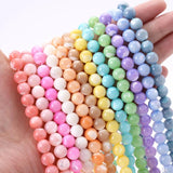 Natural Shell Beads Round Pearl Spacer Beads for Jewelry Making 4/6/8mm