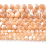 Natural Shell Beads Round Pearl Spacer Beads for Jewelry Making 4/6/8mm