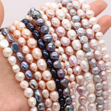 Freshwater Pink Pearl Beads 5-10mm DIY Jewelry Making 36CM