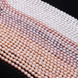 Freshwater Pearl Orange Pink Rice Bead 4-5mm DIY Jewelry Making