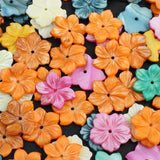 21mm Mother of Pearl Shell Loose Beads Natural Shell Flower Shape Beads