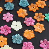 21mm Mother of Pearl Shell Loose Beads Natural Shell Flower Shape Beads
