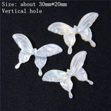 Shell Butterfly Carved Charms Mother of Pearl Oyster Beads for Diy Necklace