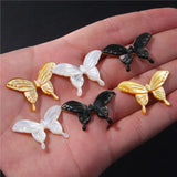 Shell Butterfly Carved Charms Mother of Pearl Oyster Beads for Diy Necklace