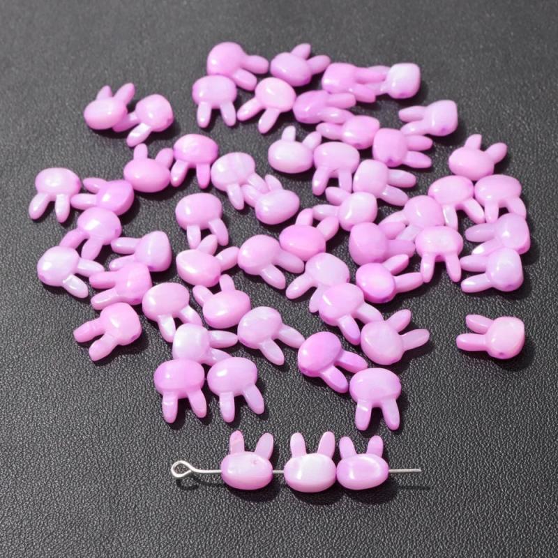 Rabbit Shell Charm Bead 8x10mm Mother Of Pearl Shell Pendant DIY Jewelry Making