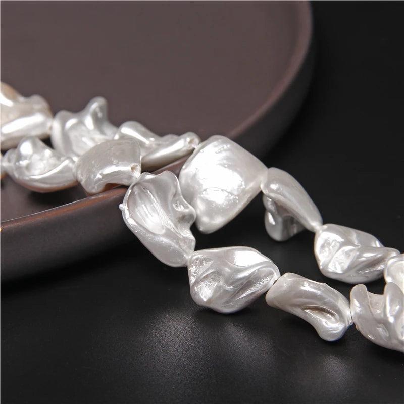 Multicolor Mother of Pearl Shell Pearl Bead Irregular Shape Bead