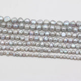 Natural Pearl Horizontal Hole Light Gray Bead for Jewelry Making