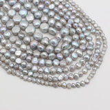 Natural Pearl Horizontal Hole Light Gray Bead for Jewelry Making