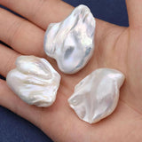 25-30mm Freshwater Tail Pearl Beads Natural No Hole Irregular Loose Beads