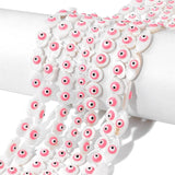 Pink Evil Eye Beads Hearts Mother of Pearl Shell for Jewelry Making