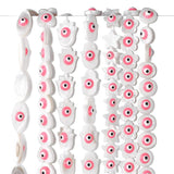 Pink Evil Eye Beads Hearts Mother of Pearl Shell for Jewelry Making